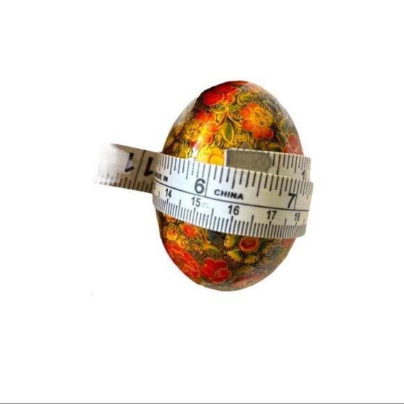 Vintage Paper Mache Kashmiri Style Lacquered Decorated Egg - Picture 4 of 4